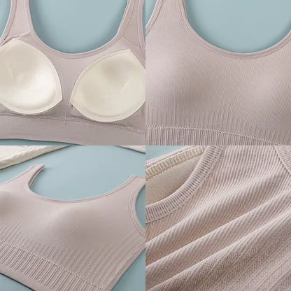 Breathable Sports Bra Anti-Sweat Fitness Top Women Seamless Yoga Bra Shockproof Crop Top Push up Sport Bra Gym Workout Top