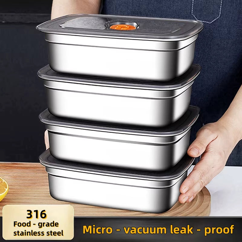 Stainless Steel Box Student Lunch Box with Lid Lunch Bento Food Box Outdoor Picnic Camping