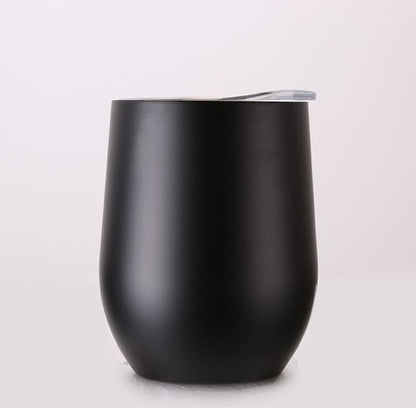 Double Stainless Steel Wine Glass – Big Belly Water Cup