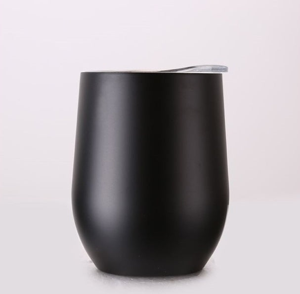 Double Stainless Steel Wine Glass – Big Belly Water Cup