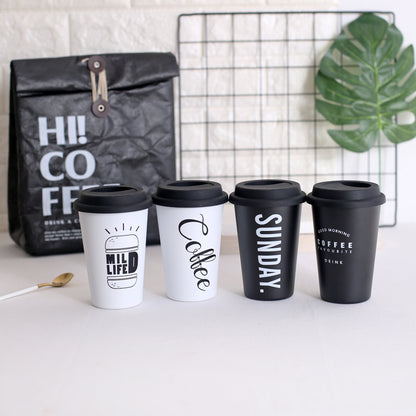 Stylish Reusable Coffee Cups with Lids