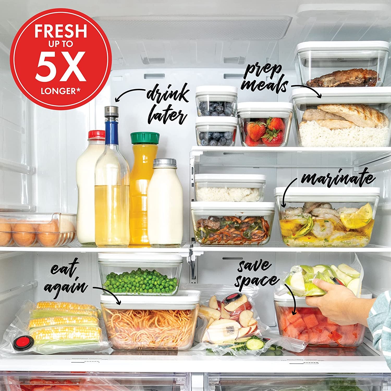 Fresh & Save Large Glass Airtight Food Storage Container – Meal Prep & Food Saver