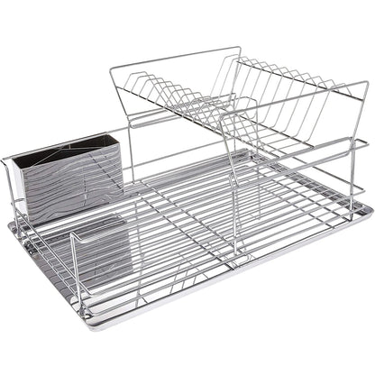 15.5-Inch Stainless Iron Shelf Dish Rack