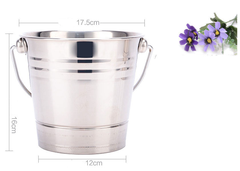 Stainless Steel Thickened Bucket Household Portable