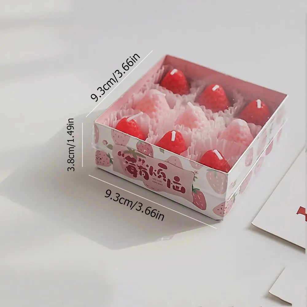 Strawberry Scented Candles Soy Wax Aromatherapy