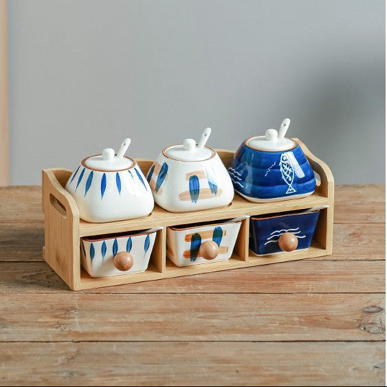 Japanese Style Spice Box Household Combination Set