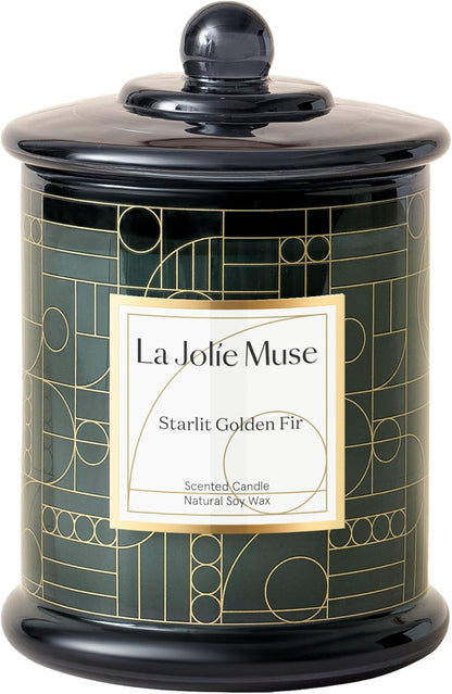 Christmas Candle, Cedarwood & Cypress Holiday Gifts, 75 Hours Long Burning, Natural Soy Candle Gift, Fancy Jar Decorative