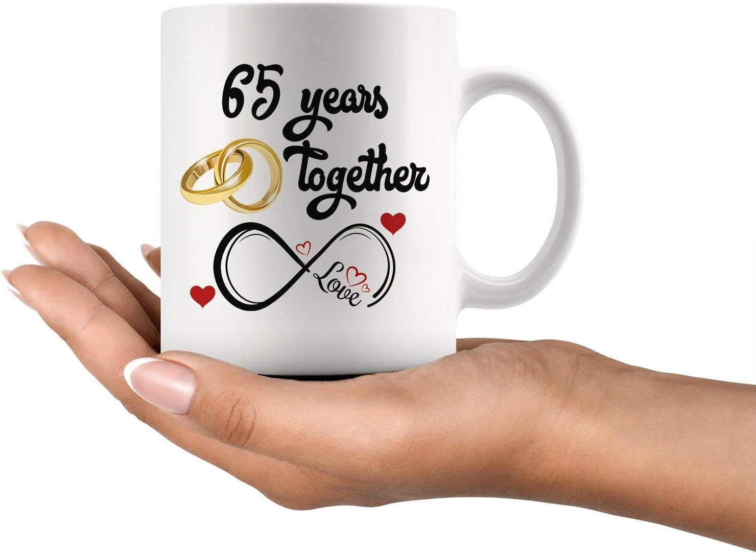 65Th Wedding Anniversary for Him and Her Mug (11 Oz)