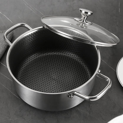 Binaural 304 Stainless Steel Soup Pot Non-coated Non-stick Pan