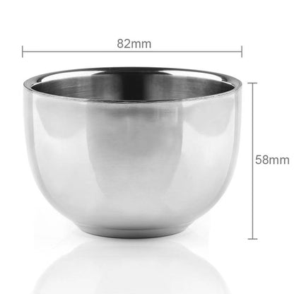 Stainless Steel Shaving Bowl – Foam & Beard Soap Cup