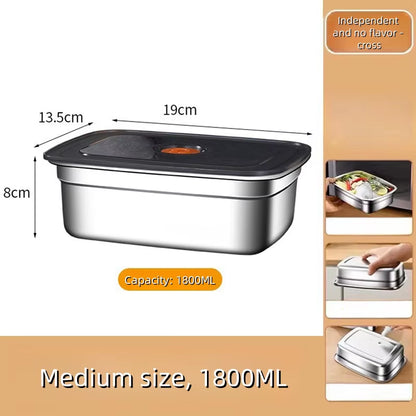 Stainless Steel Box Student Lunch Box with Lid Lunch Bento Food Box Outdoor Picnic Camping