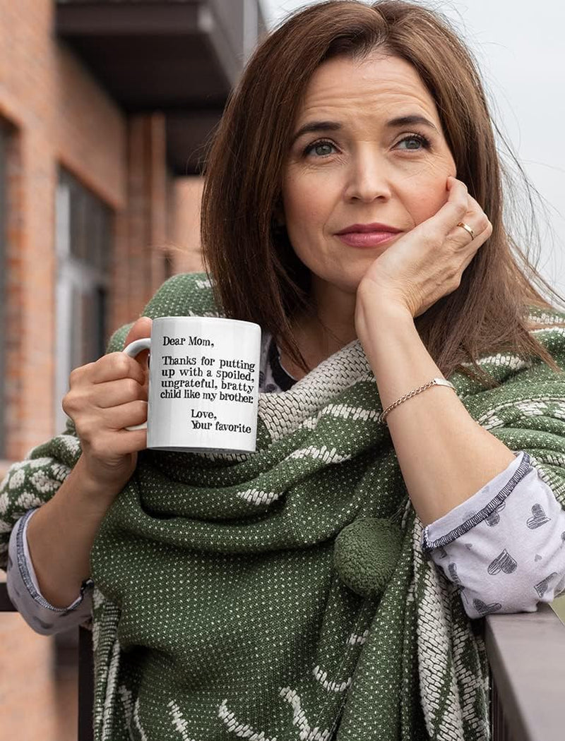 Mom Mug Gifts from Daughter Son Mothers Day Funny Coffee Mugs for Moms 15 Oz. White