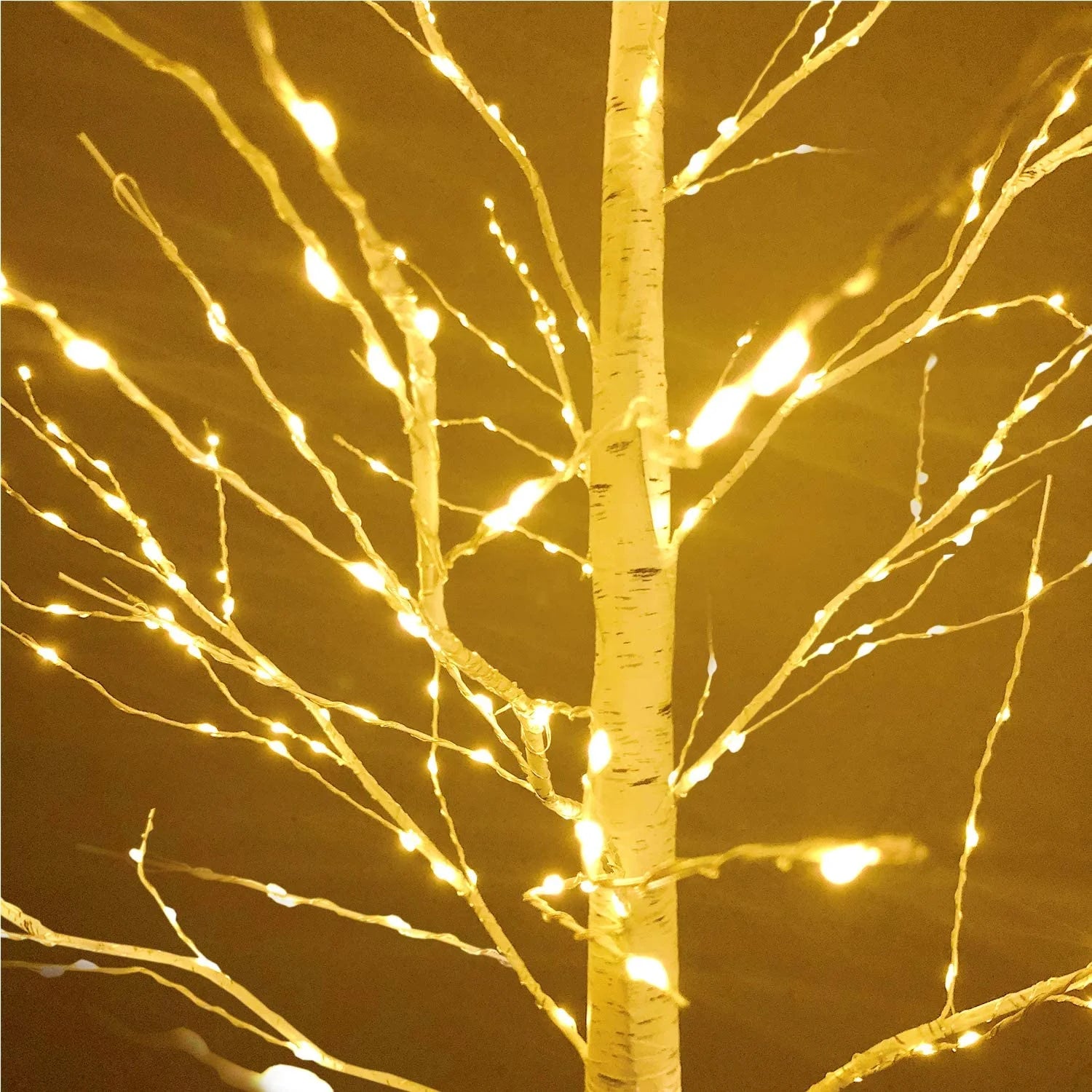6FT Warm White Lighted Birch Tree Lights, 440LED Colors Changing Light 