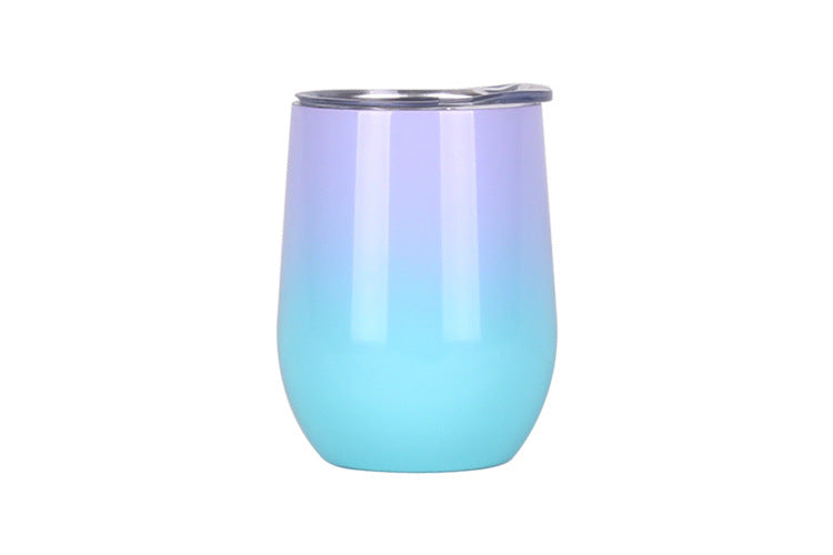 Double Stainless Steel Wine Glass – Big Belly Water Cup