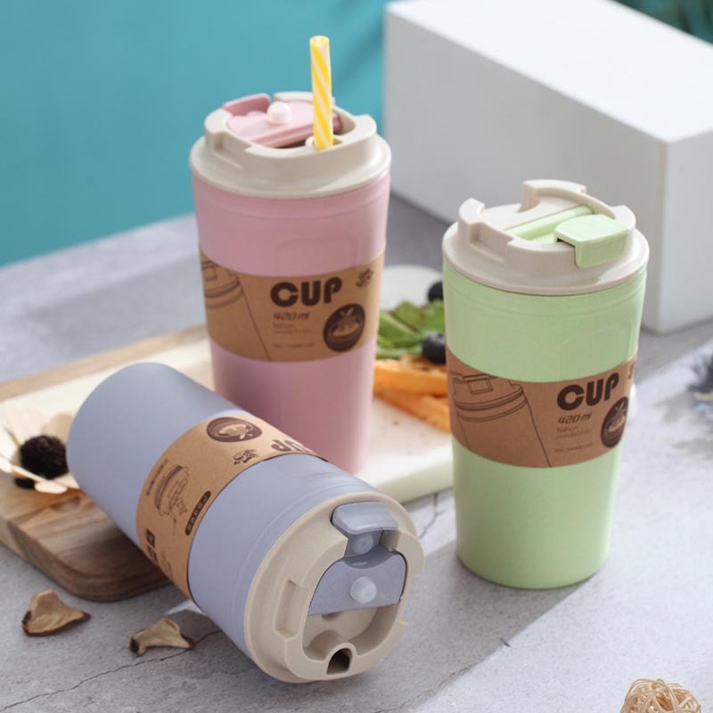 Portable Practical Reusable Bamboo Fiber Coffee Cups