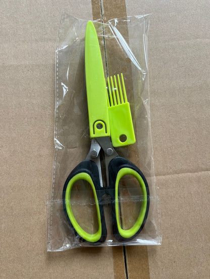 Stainless Steel Five-Layer Green Onion & Herb Scissors