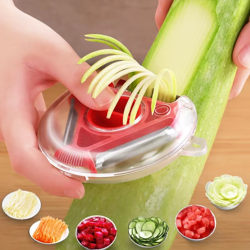 1-2Pcs 3In1 Kitchen Convenience Vegetable Peeler Carrot Grater Fruit Cutter Shredding Tool for Kitchen