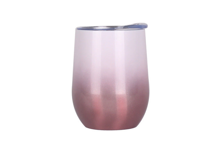 Double Stainless Steel Wine Glass – Big Belly Water Cup