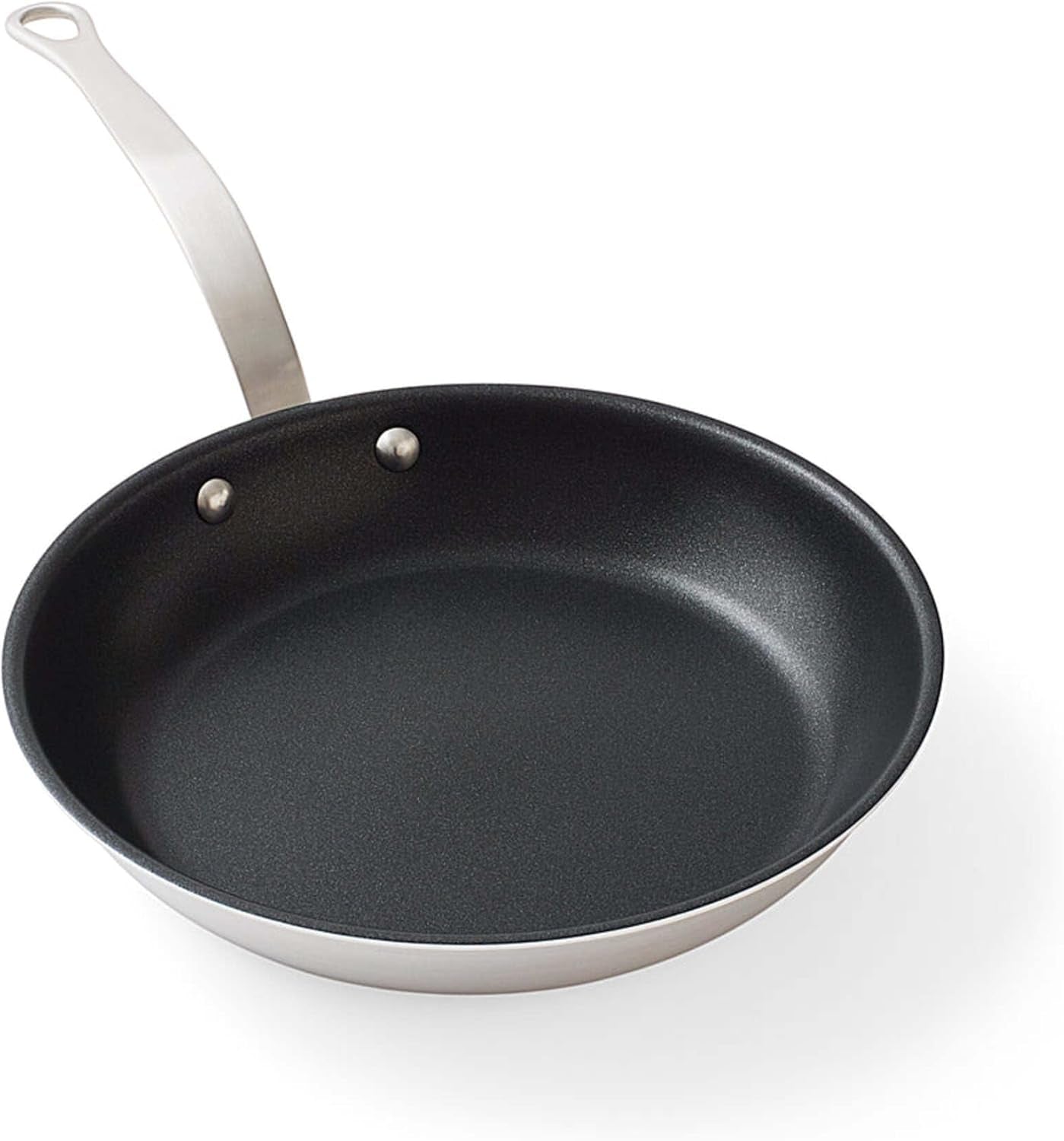 10” Non Stick Pan - French Inspired Stainless Steel Frying Pan, Non Stick Skillet, Induction Compatible & Oven Safe