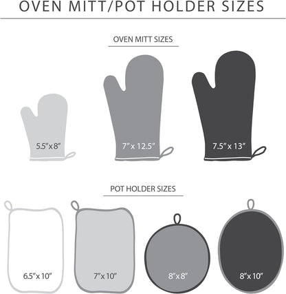 Beacon Two-Tone Non-Slip Mini Oven Mitt Set, Pistachio/Graphite Green, 5.5"X8", 2 Piece