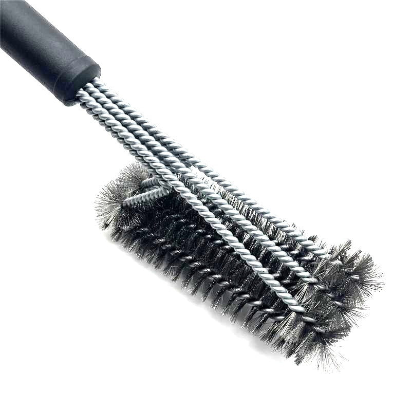 Three-Head Stainless Steel Barbecue Cleaning Brush