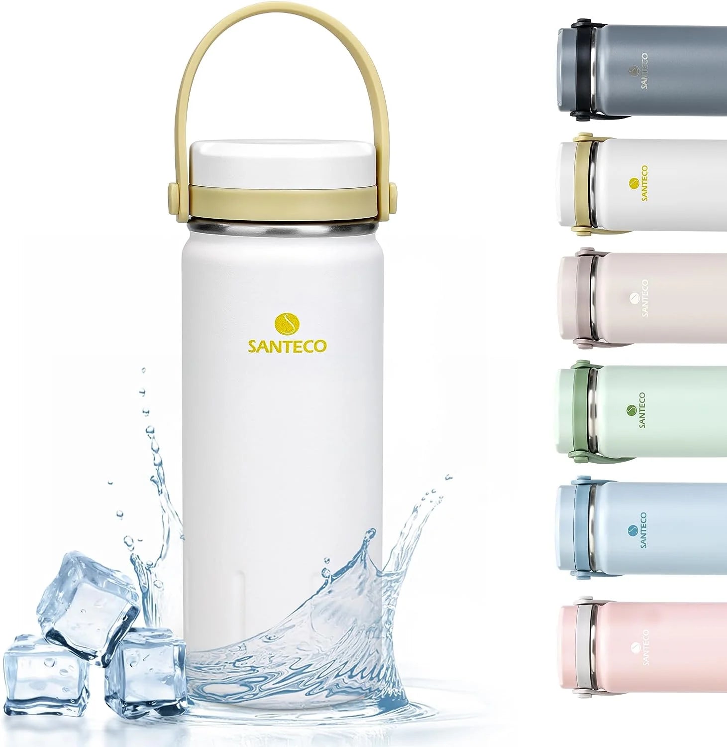 Stainless Steel Koya Water Bottle 13 Fl Oz, White