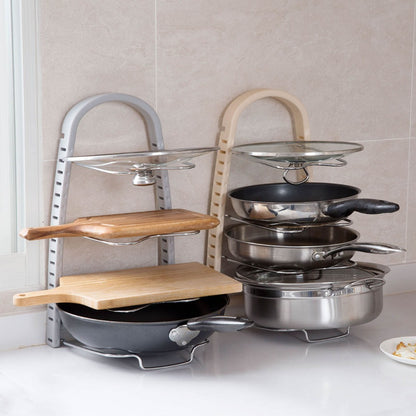 Non-perforated stainless steel pot rack