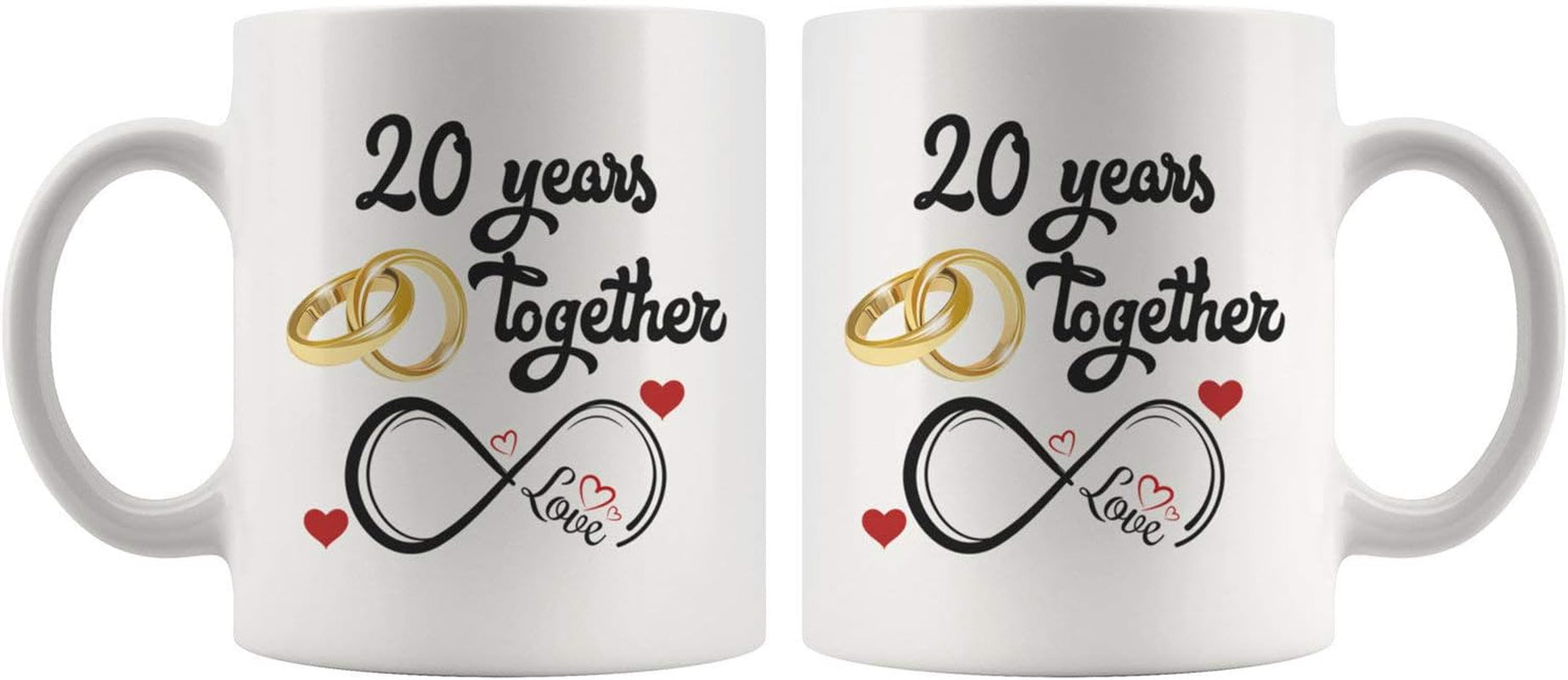 20Th Wedding Anniversary for Him and Her, 20 Years Together with Her Mug (11 Oz)