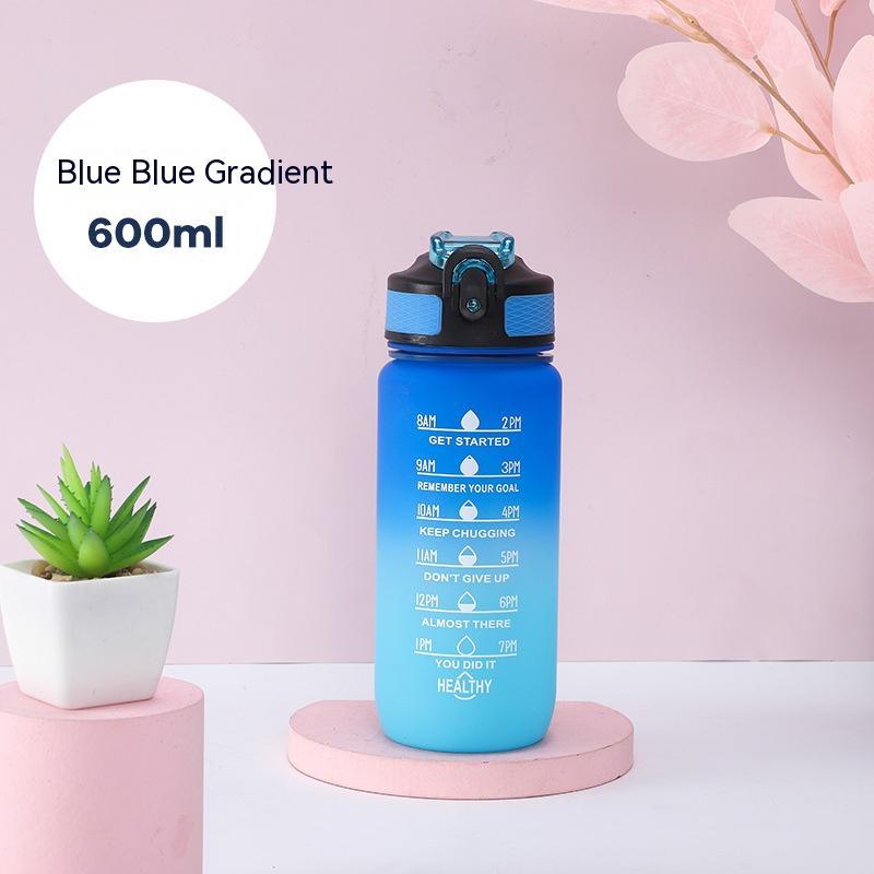 Kawaii Cartoon Face Portable Mug with Straw & Handle Strap