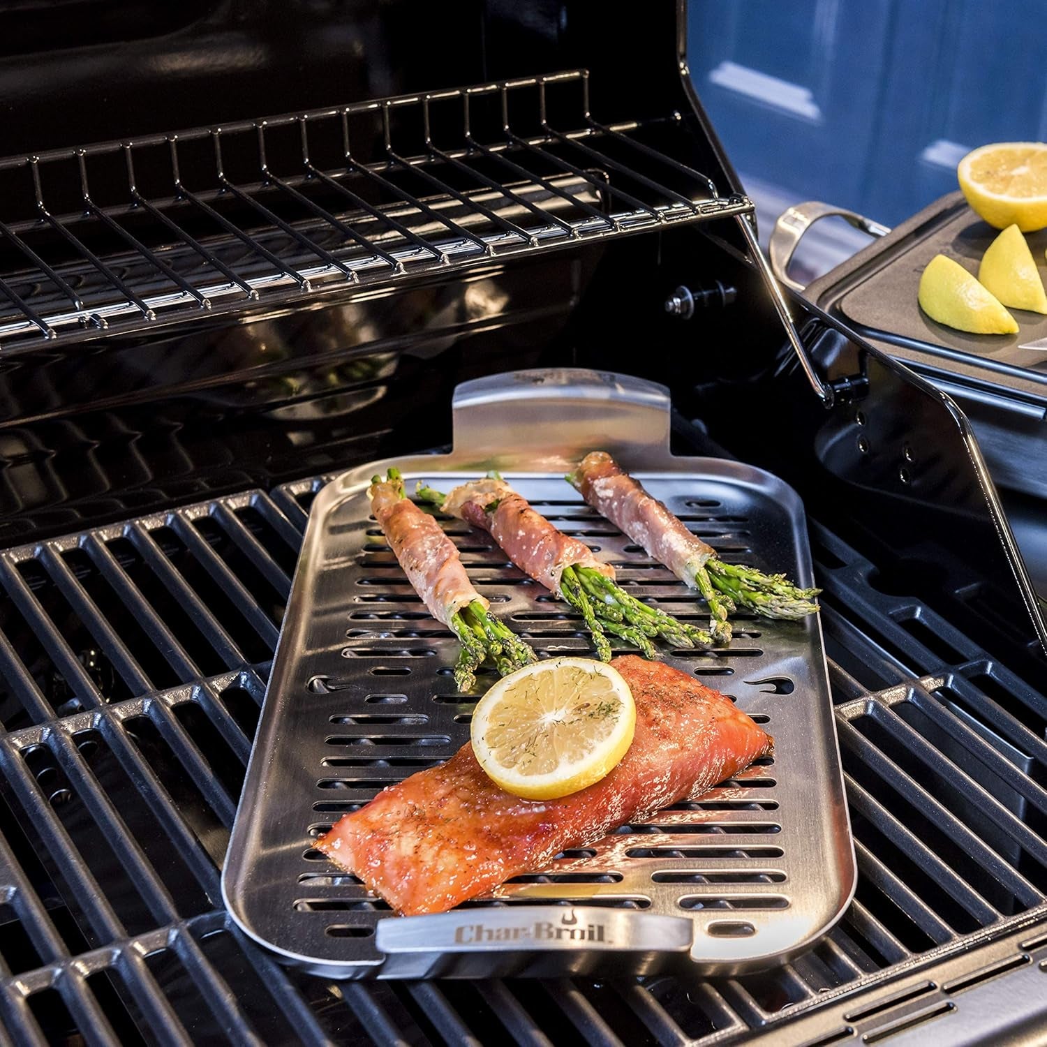 8.44L x 14.01W Stainless Steel Grill plus Topper