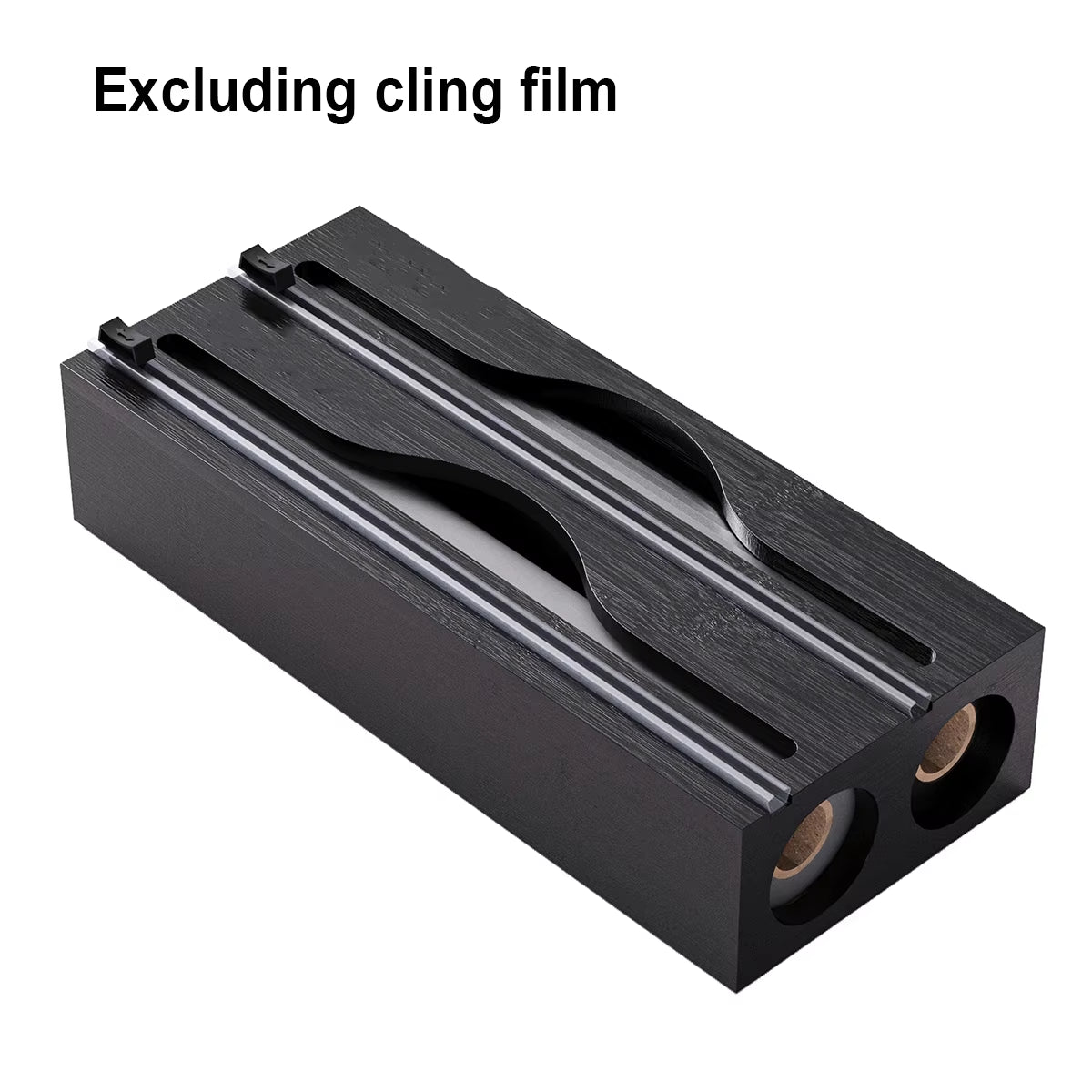 Bamboo Compartment Cling Film Tin Foil Cutter Box with Kitchen Paper Wall Mounted Paper Towel Kitchen Organizer Accessories