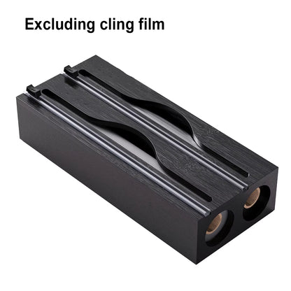 Bamboo Compartment Cling Film Tin Foil Cutter Box with Kitchen Paper Wall Mounted Paper Towel Kitchen Organizer Accessories