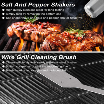 29-Piece BBQ Tools Set with Storage Bag – Stainless Steel