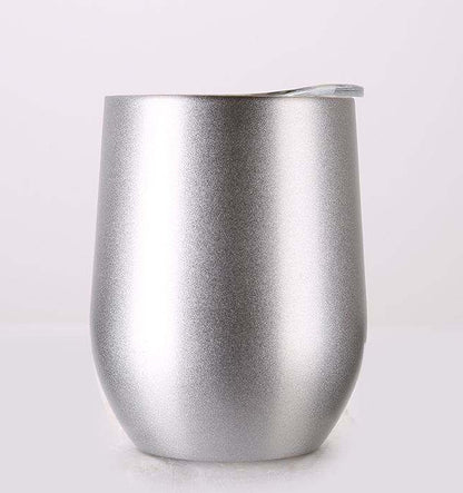Double Stainless Steel Wine Glass – Big Belly Water Cup
