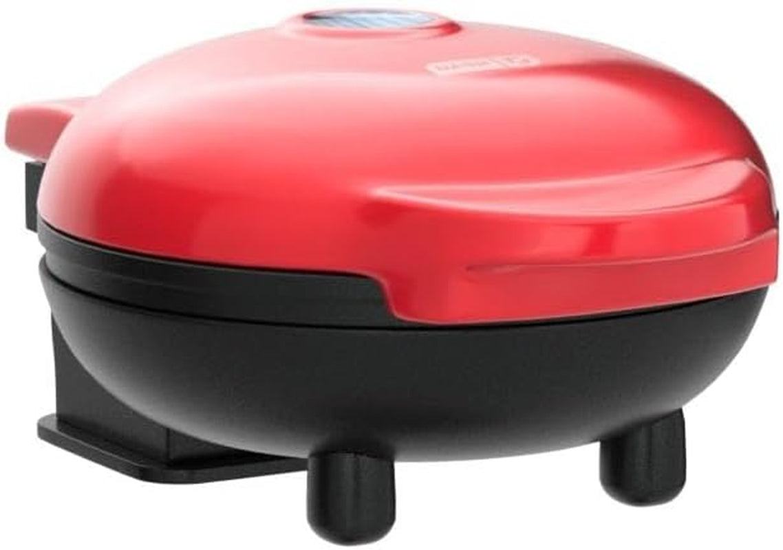 Mini Waffle Maker & Griddle 2-Pack – Compact Red Nonstick Single-Serve Cookware