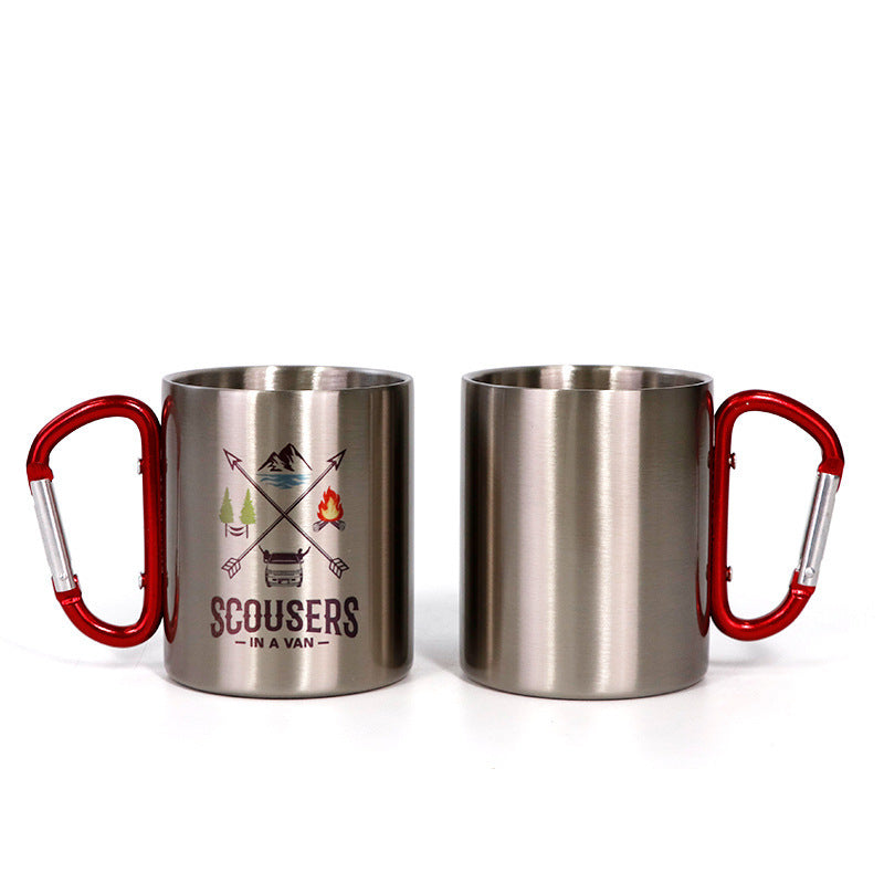 Stainless Steel Carabiner Mug: Clip and Sip On the Go!