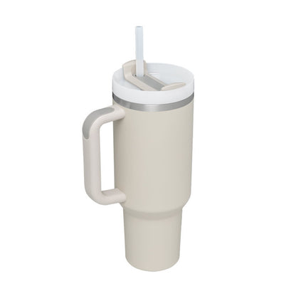 Tumbler With Handle Straw Insulated Stainless Steel