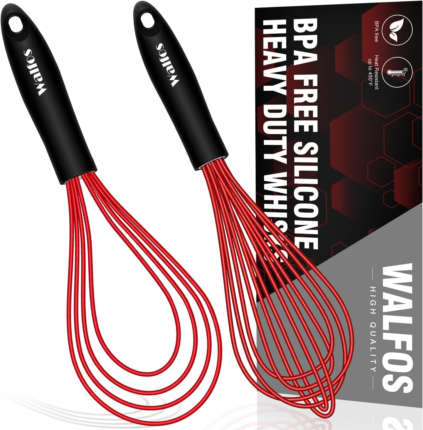 2-Piece Whisk Set – 11" Flat & 10" Balloon Whisks