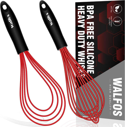 2-Piece Whisk Set – 11" Flat & 10" Balloon Whisks