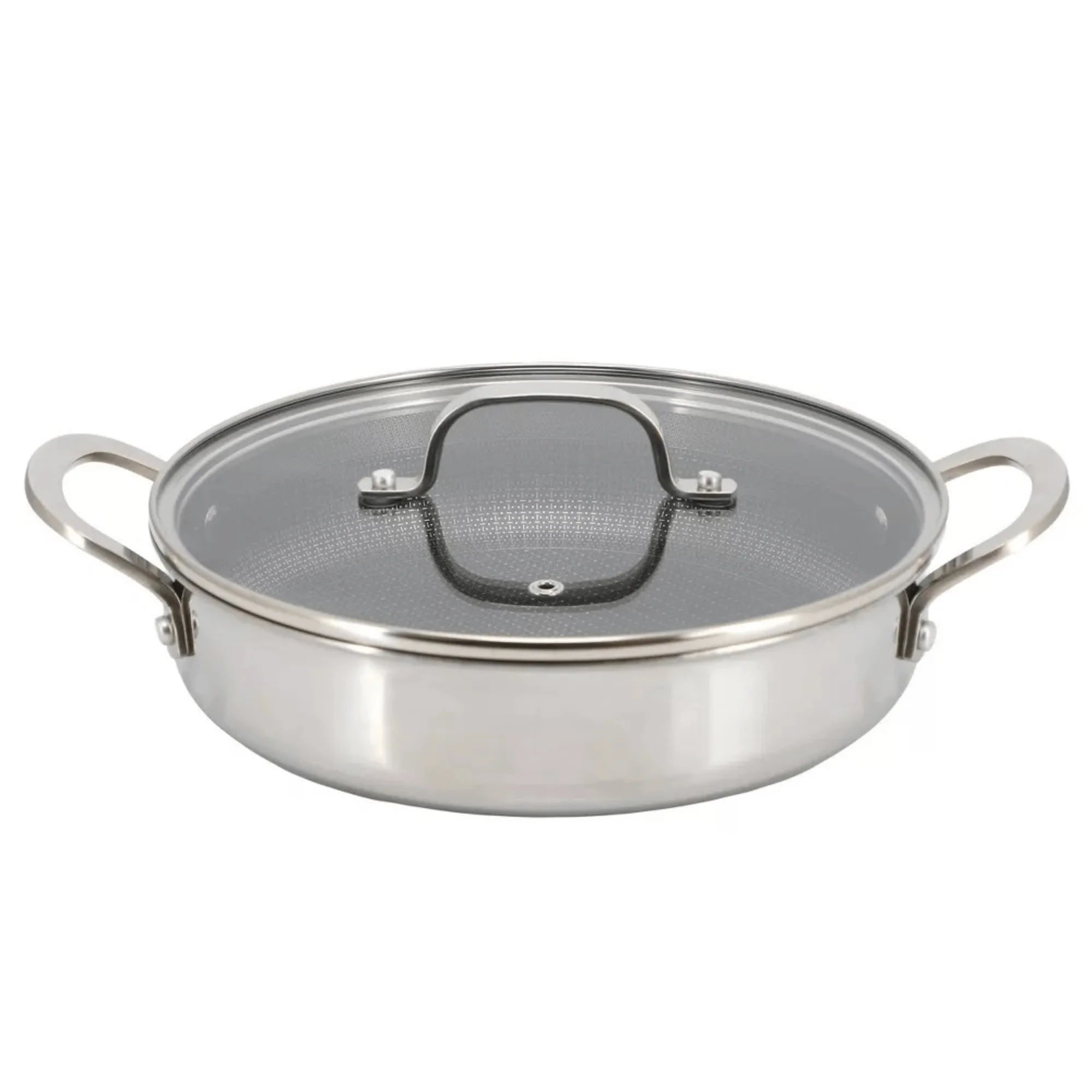 9-Inch 3-Ply Stainless Steel Nonstick Deep Fry Pan with Lid