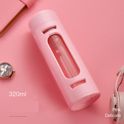 Simple Drop Proof Double-layer Cups With Tea Bin Filter