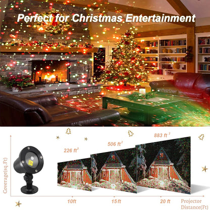 Christmas Star Laser Projector  RGB Lamp Waterproof with Remote