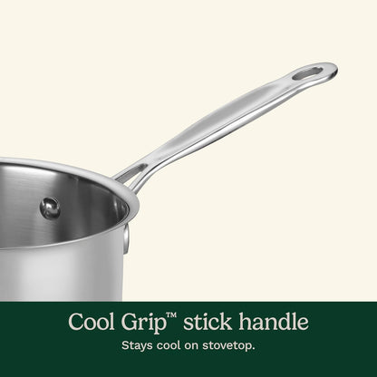 1.5 Quart Stainless Steel Saucepan With Cover 