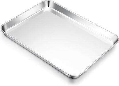 18”X13” Stainless Steel Baking Sheet Pan, Healthy & Rust Free, Mirror Finish & Dishwasher Safe, 1 Pack