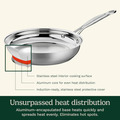 8-Inch Stainless Steel Open Skillet