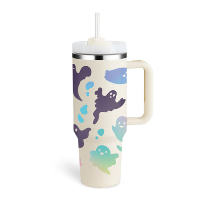 Tumbler With Handle Straw Insulated Stainless Steel