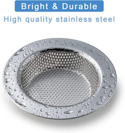 2 Pcs Sink Strainer, Upgraded Double-Layer Safe Design Kitchen Sink Strainer (Outer Diameter 4.5 Inch)
