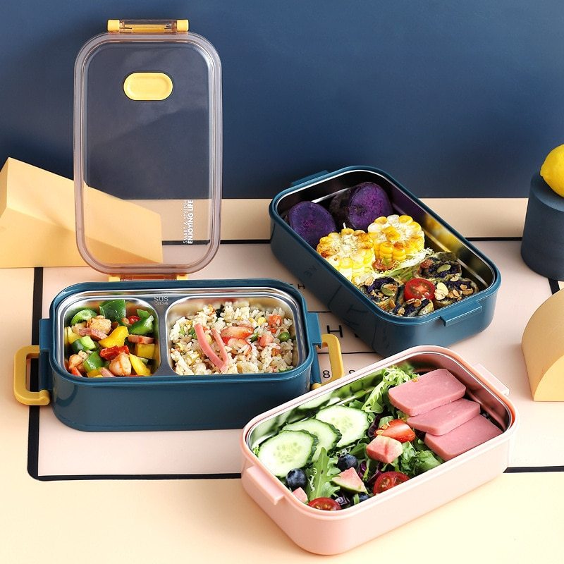Rectangular Stainless Steel Insulated Lunch Box – Keep Food Hot or Cold