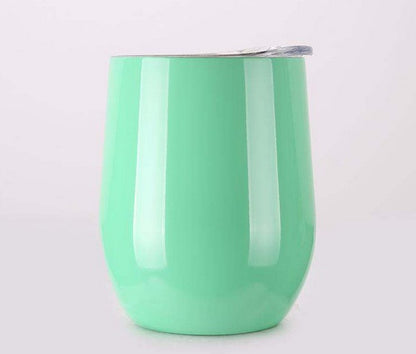 Double Stainless Steel Wine Glass – Big Belly Water Cup