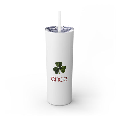 Once Skinny Tumbler with Straw, 20oz